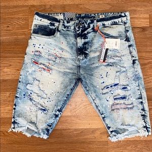 Multi Color Rip & Repair Shorts